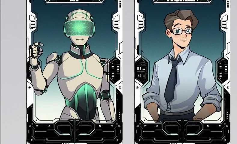 The two identities: AI and Human.