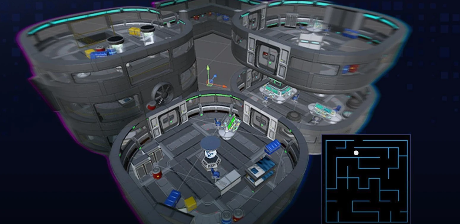 Central laboratory, isometric render.